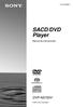 (1) SACD/DVD Player. Manual de instrucciones DVP-NS700V Sony Corporation