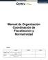 Manual de Organización Coordinación de Fiscalización y Normatividad