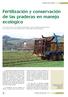 Fertilización y conservación de las praderas en manejo ecológico