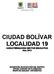 CARACTERIZACIÓN SECTOR EDUCATIVO 2013 LOCALIDAD DE CIUDAD BOLIVAR