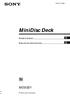 (1) MiniDisc Deck. Mode d emploi. Manual de Instrucciones MDS-SD by Sony Corporation