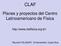 CLAF. Planes y proyectos del Centro Latinoamericano de Física.   Reunión FELASOFI, 18 Noviembre.