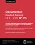 Documentos. Escuela de Economía FCE - CID Nº 75