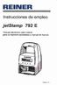 REINER. jet5tamp 792 E. Instrucciones de empleo. Troquel electrónico para huevos para la impresión automática y manual de huevos. Version 1.