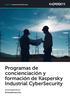 Kaspersky Industrial CyberSecurity. Programas de concienciación y formación de Kaspersky Industrial CyberSecurity.