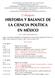 HISTORIA Y BALANCE DE LA CIENCIA POLÍTICA EN MÉXICO