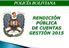 Rendición Pública de Cuentas Final 2015 e Inicial 2016 INCREMENTO 1,05 %