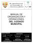 MANUAL DE ORGANIZACIÓN Y OPERACIONES, DEL JUZGADO MUNICIPAL