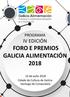 FORO E PREMIOS GALICIA ALIMENTACIÓN 2018
