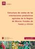 Estructura de costes de las orientaciones productivas agrícolas de la Región de Murcia: frutales de hueso y cítricos