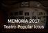 MEMORIA 2017 Teatro Popular Ictus