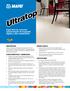 Ultratop. Capa final de concreto autonivelante de fraguado rápido y alto rendimiento