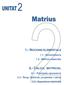 1.1.- Nomenclatura Matrius especials Principals operacions Rang: definició, propietats i càlcul Equacions matricials