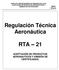 Regulación Técnica Aeronáutica RTA 21