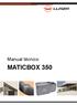 Manual técnico MATICBOX 350. Pag.1 - Copyright Llaza World, S.A.