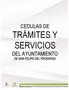 CEDULAS DE TRÁMITES Y SERVICIOS DEL AYUNTAMIENTO DE SAN FELIPE DEL PROGRESO