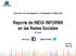 Reporte de INEGI INFORMA en las Redes Sociales