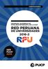 CONVOCATORIA PROGRAMA ACADÉMICO DE MOVILIDAD ESTUDIANTIL EN LA PUCP RED PERUANA DE UNIVERSIDADES