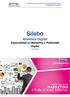 Sílabo. Analítica Digital. Especialidad en Marketing y Publicidad Digital. (24 Horas)