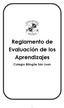 Reglamento de Evaluación de los Aprendizajes. Colegio Bilingüe San Juan