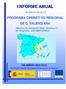 INFORME ANUAL ANUALIDAD 2012 PROGRAMA OPERATIVO REGIONAL DE C. VALENCIANA. Objetivo de Competitividad phasing-in Nº Programa: 2007ES052PO003
