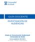 Grado en Comunicación Audiovisual Universidad de Alcalá Curso académico 2012/2013 2º curso Primer cuatrimestre