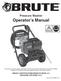 Pressure Washer Operator s Manual