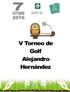 V Torneo de Golf Alejandro Hernández 7 de octubre de Índice