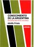 CONOCIMIENTO DE LA ARGENTINA estudios literarios reunidos Adolfo Prieto