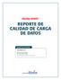 REPORTE DE CALIDAD DE CARGA DE DATOS