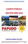 Ilustre Municipalidad de Papudo Gestión Municipal 2012 Página 1