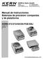 Manual de instrucciones Balanzas de precisión/ compactas y de plataforma