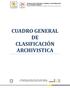 CUADRO GENERAL DE CLASIFICACIÓN ARCHIVISTICA