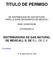 TITULO DE PERMISO DE DISTRIBUCION DE GAS NATURAL PARA LA ZONA GEOGRAFICA DE MEXICALI NUM. G/002/DIS/96 OTORGADO A