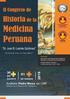 Medicina. Peruana. Historia de la. II Congreso de. Dr. Juan B. Lastres Quiñonez AGOSTO. Auditorio Pedro Weiss del CMP