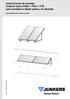 Instrucciones de montaje Colector plano FKB-1 / FKC 1 CTE para montaje en tejado plano y en fachada para instalaciones solares Junkers