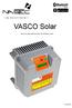 VASCO Solar. Inversor para aplicaciones de bombeo solar ESPAÑOL
