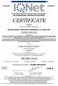 CERTIFICATE IQNet and AENOR hereby certify that the organization
