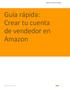 Guía rápida: Crear tu cuenta de vendedor en Amazon