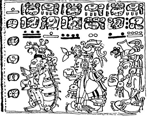 erik velásquez garcía Figura 3. Sección b de la página 13 del Códice de Dresde. Dibujo de Carlos A. Villacorta. Tomado de José Antonio Villacorta C. y Carlos A. Villacorta, Códices mayas.