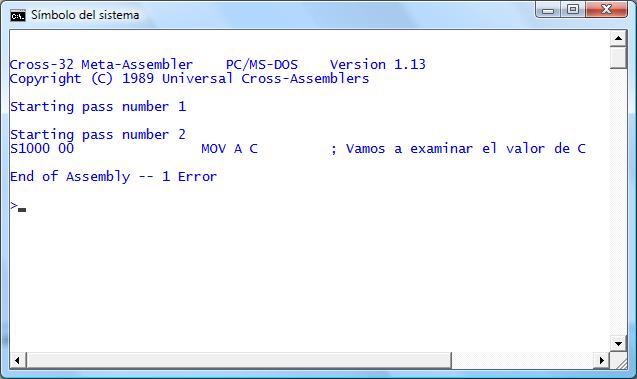 7.1.3 Ensamblado del programa Una vez que se tenga escrito el programa en lenguaje ensamblador 8085, según la sintaxis del ensamblador C16 descrita en el punto previo, llega el momento de ensamblarlo