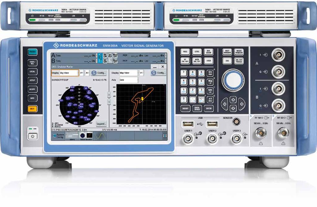 Instrumentación Simulación GNSS para las más altas exigencias El simulador GNSS basado en el R&S SMW200A amplía la oferta de simuladores de navegación por satélite de Rohde & Schwarz con una solución