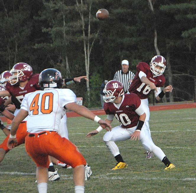 And although Killingly sophomore quarterback Kyle Derosier threw for 253 yards and three touchdowns to help the Redmen take a 21-20 lead Plainfield answered on Tyler Ballard s 92-yard kickoff return