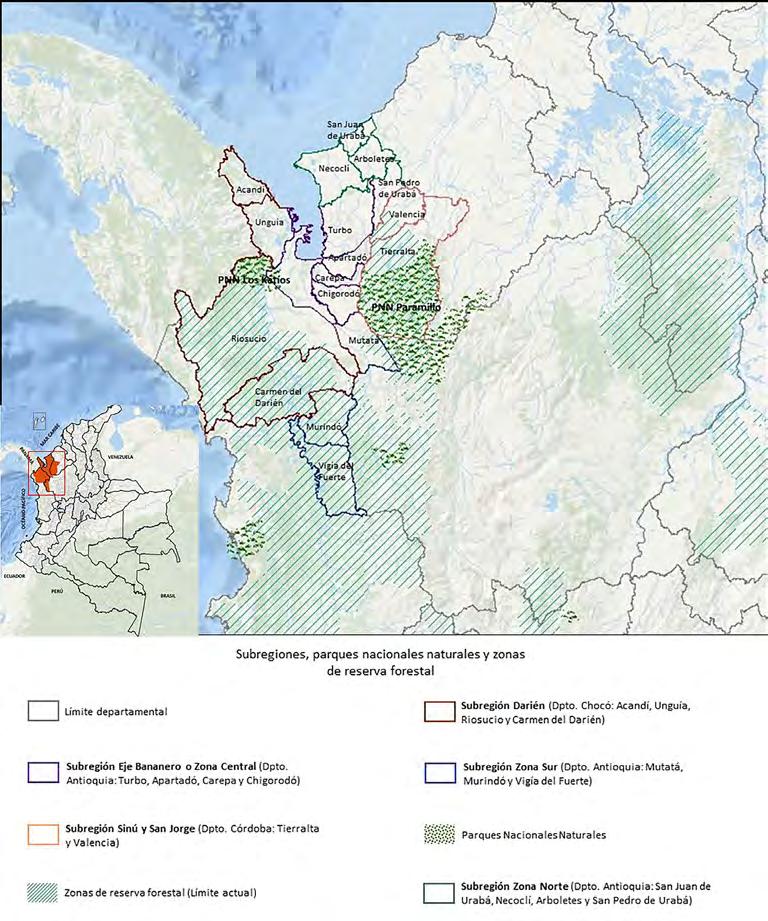 I. Urabá-Darién (Bajo Atrato) Mapa 2.