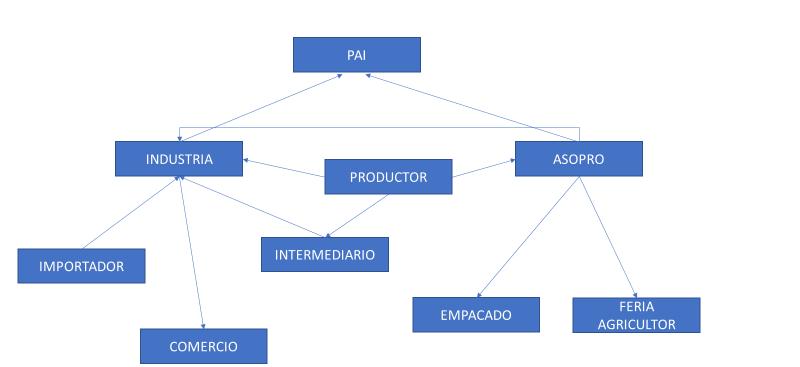 Figura 3. Cadena de comercialización del frijol en Costa Rica. Fuente: Elaboración propia.