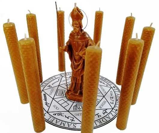 Danilovo Monasterio negro velas de cera de abeja – Velas ortodoxas para oración rituales de decoración de mesa – no tóxicas 50, altura 16,5 cm larga y sostenible productos hollín – antigoteo 