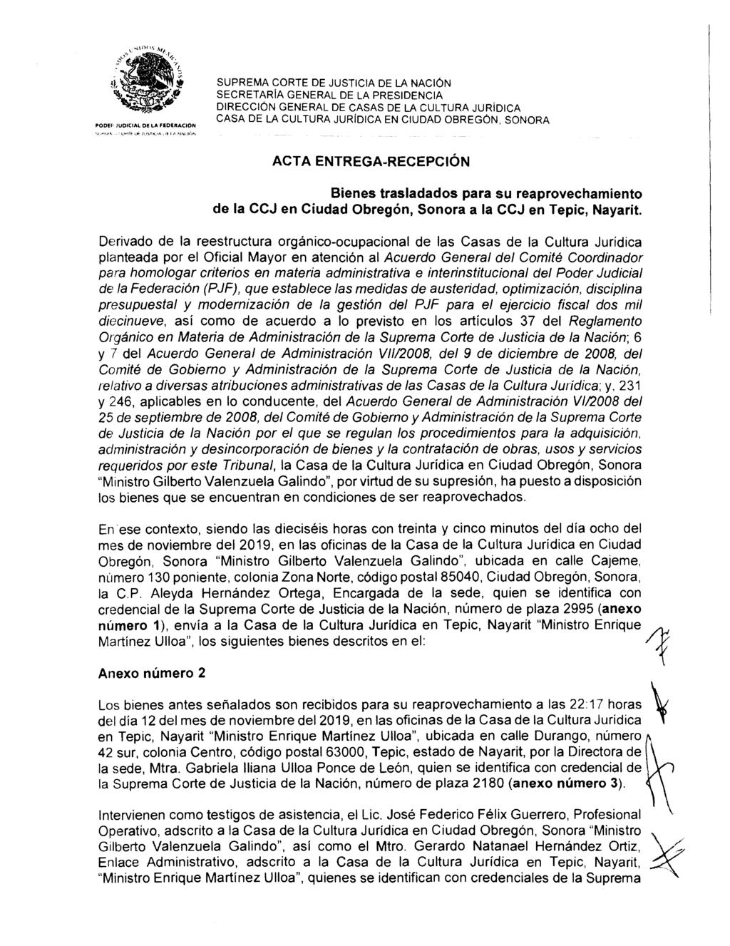 ACTA ENTREGA-RECEPCIÓN - PDF Descargar libre