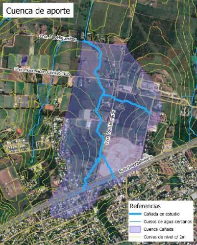 Figura 01. Cuenca de Aporte del Ámbito El PAI cuenta con un estudio hidráulico que brinda la base donde se propone el área a ser urbanizada.
