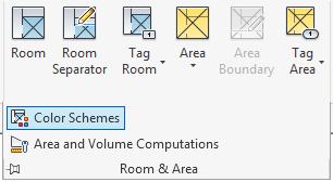 Estos esquemas son útiles para ilustrar gráficamente las categorías de espacio. Por ejemplo, puede crear un esquema de color por nombre de habitación, área, ocupación o departamento.