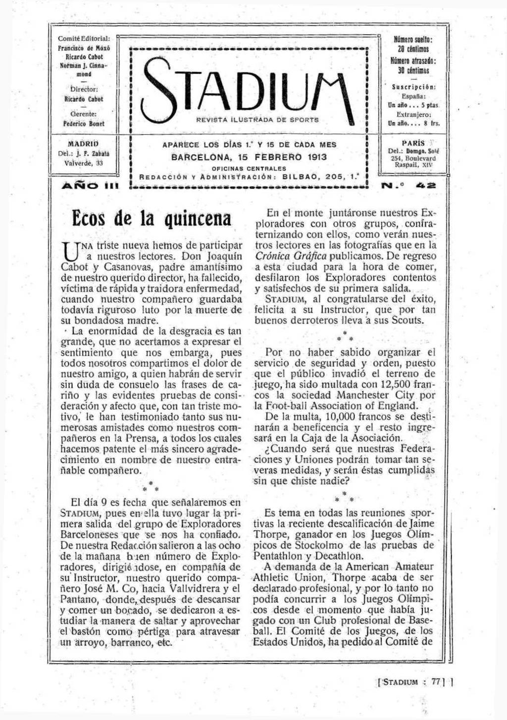 Coraití Editorial: Francisco de Moió Rlcardo Cabot Norman J.